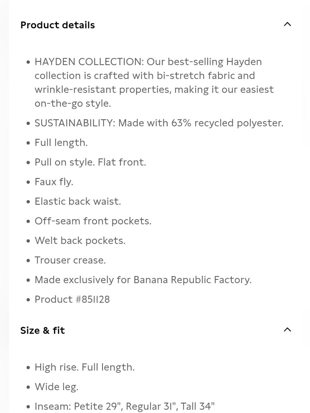 Banana Republic Hayden Navy Wide-Leg Tailored Pants - Picture 13 of 13